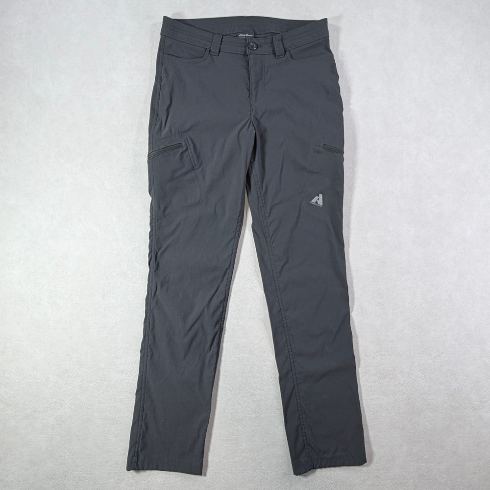 Eddie‎ Bauer First Ascent Women 4 Gray Guide Hiking Pants Stretch Cargo